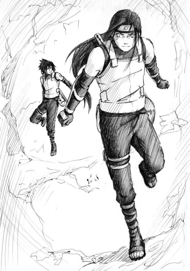 ANBU Sasuke and ANBU Neji